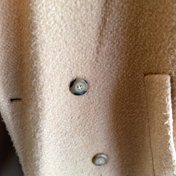 Zara Camel/Tan Double-Breasted Pea Coat - Picture 3 of 4